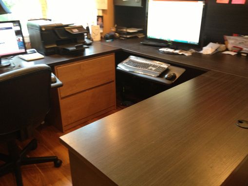 Custom Made Melamine U-Shaped Desk