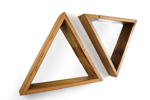 Custom Made 'Troika' Mirror // Reclaimed Wood