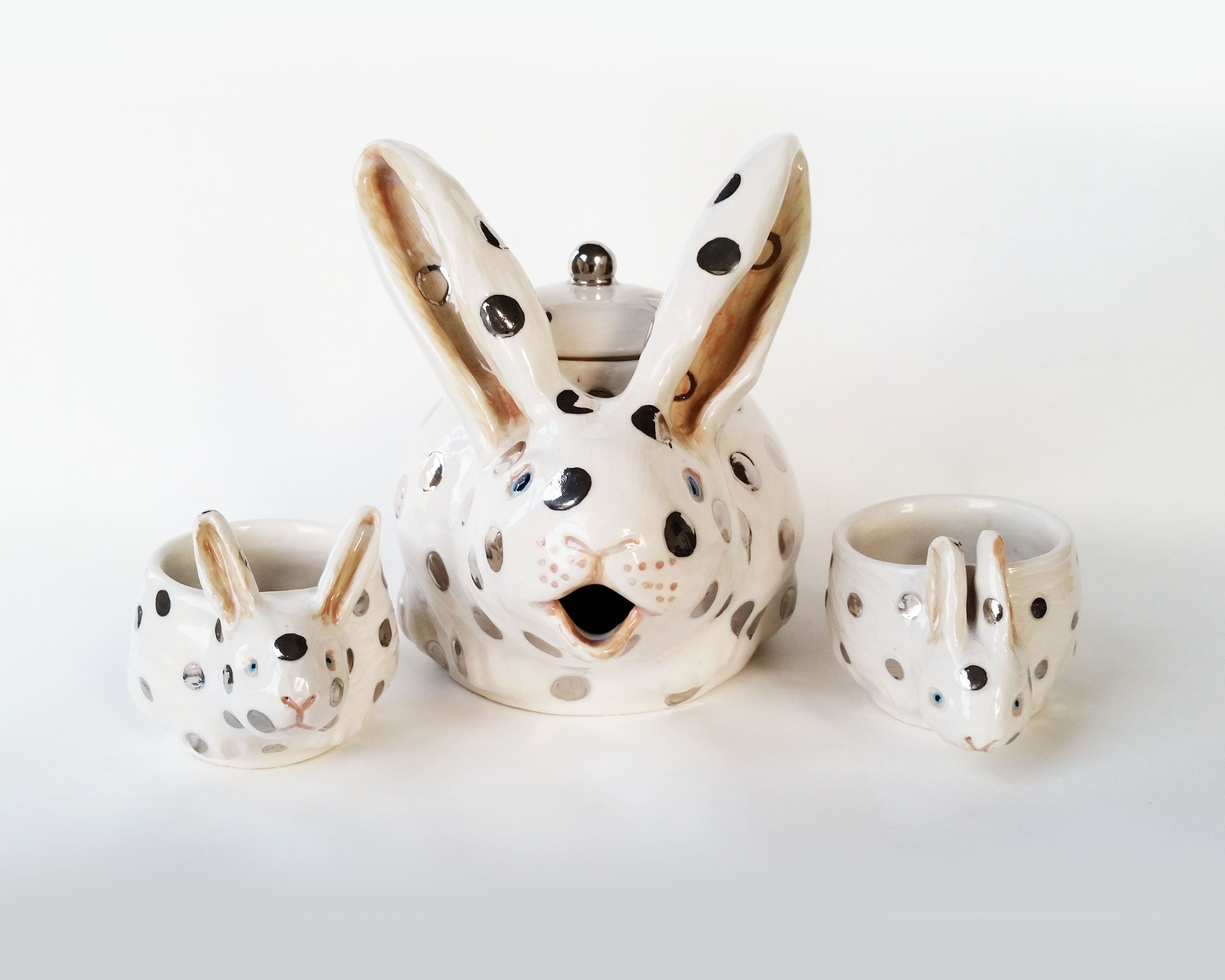 Buy Custom Made Rabbit Tea Set, made to order from Sara E. Lynch