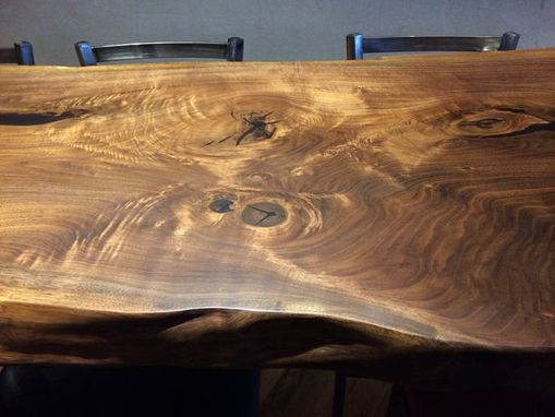 Custom Made Slab Walnut Community Table