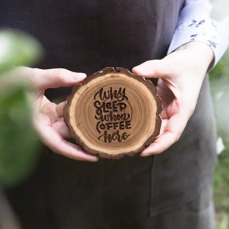 Buy Hand Crafted Wood Coasters, Wood Slices, Wooden Coasters, Wooden