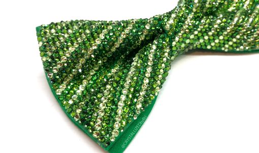 Custom Made Any Color Triple Stripe Crystallized Bow Tie Bling Genuine European Crystals Bedazzled