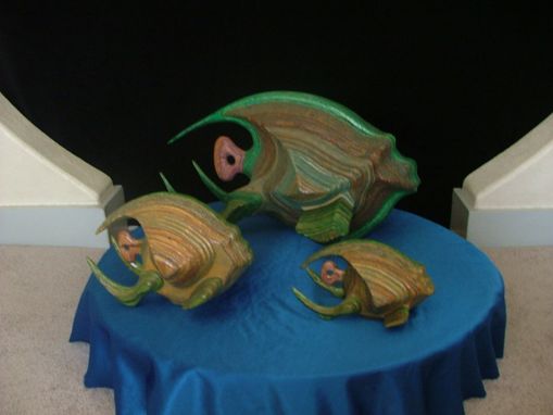 Custom Made Set Of 3 Fish Sculptures