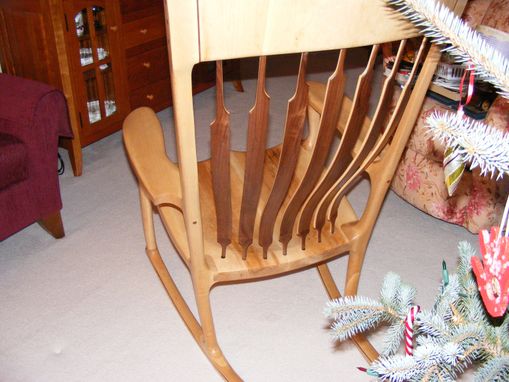 Custom Made Birdseye Maple Rocking Chair
