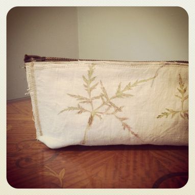 Custom Made Japanese Maple Leave Pouch With Leather Strap