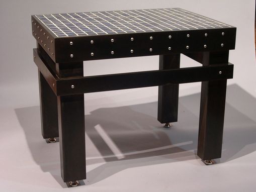 Custom Made Blackened Steel Tile Table