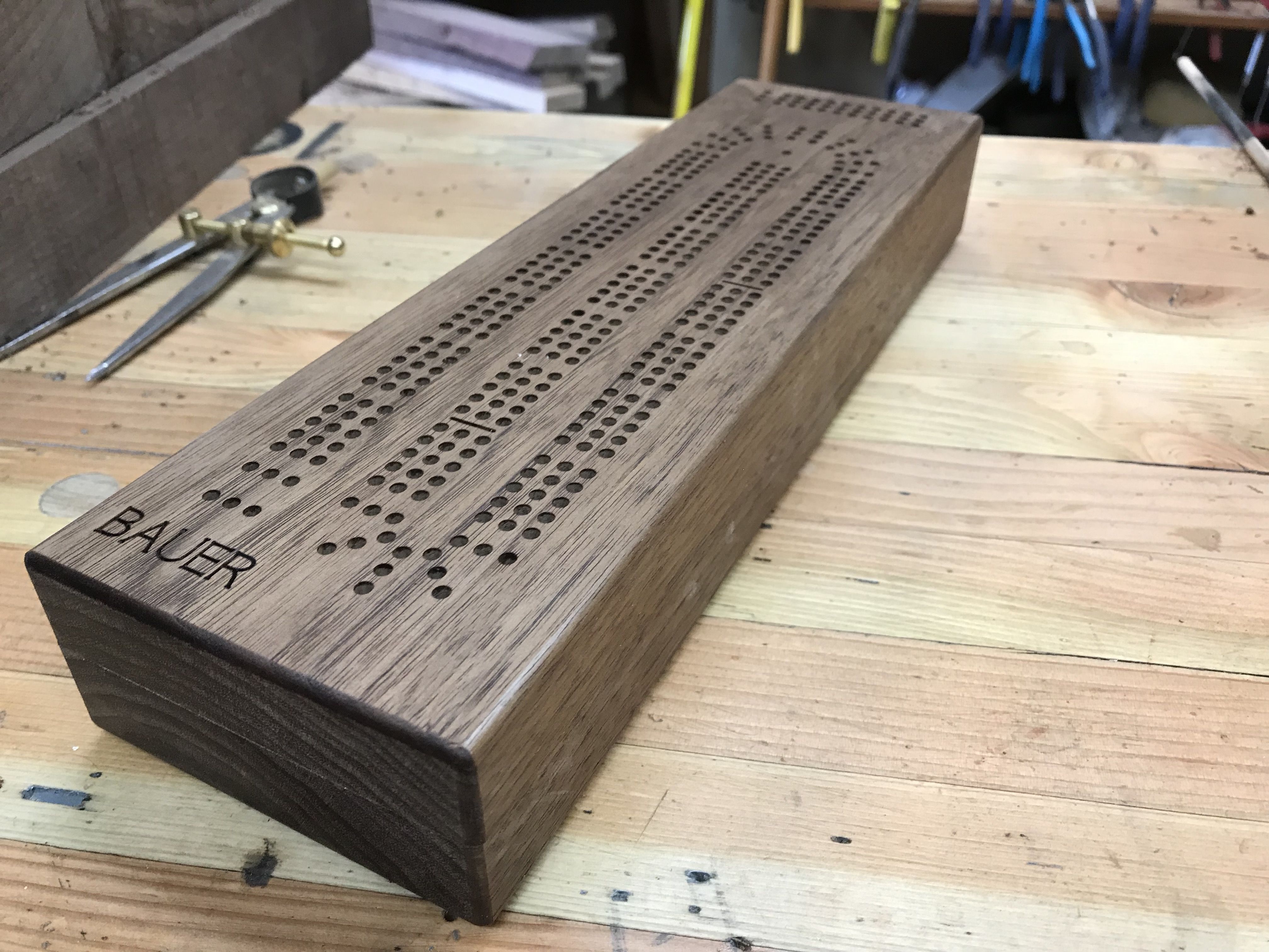 Buy Hand Crafted Cribbage Board With Internal Peg And Card Storage
