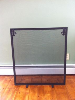 Custom Made Custom Sized Fireplace Screen, Arched, Simple, Plain