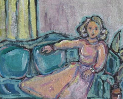 Custom Made Figure Painting Woman In Pink Portrait Painting Original Acrylic Painting Still Life