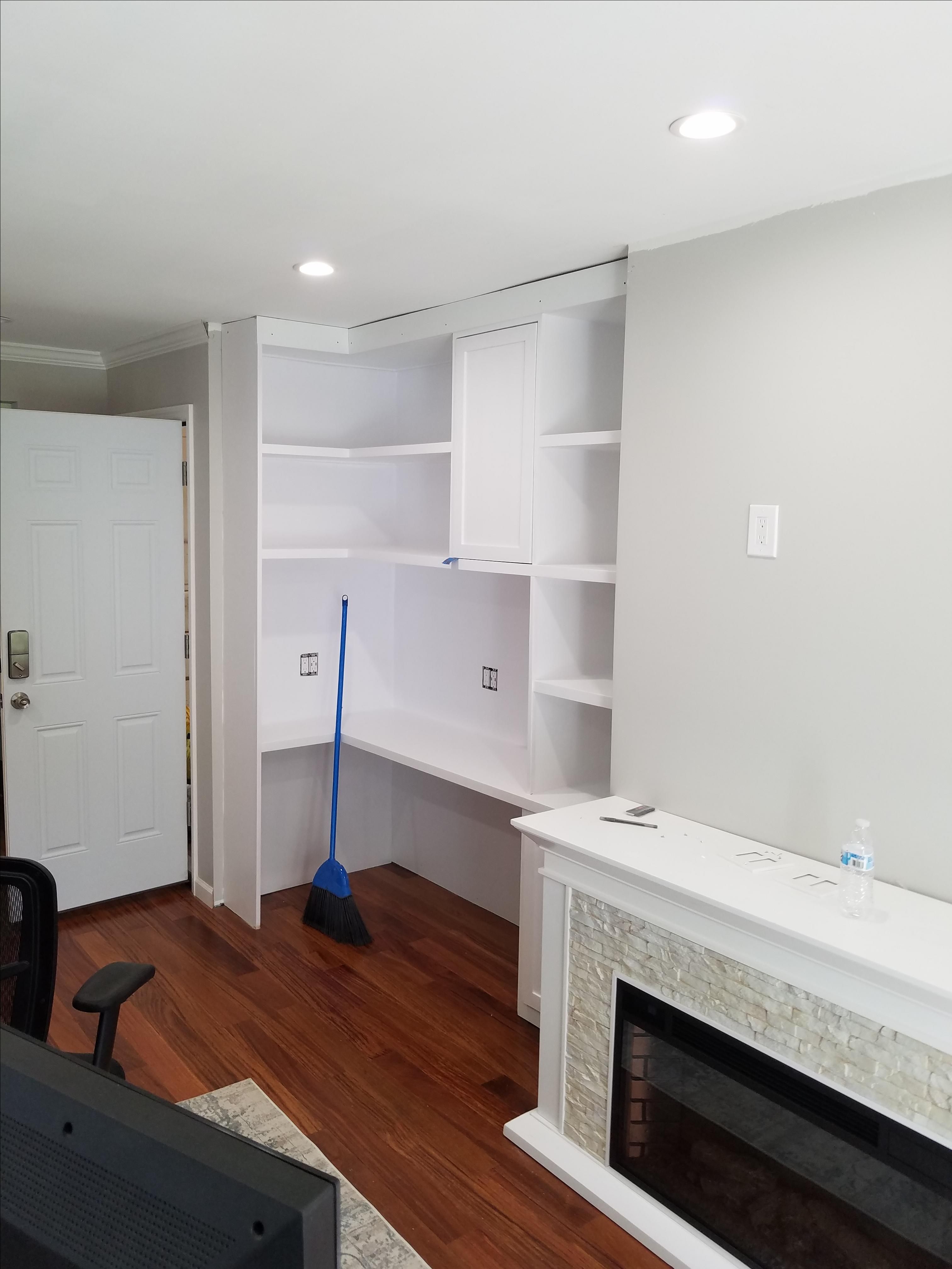 Hand Crafted Custom Built In Office/Shelving Storage System by Family Sawmill Restorations and