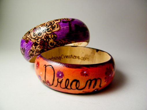 Custom Made Personalized Wooden Bangle Bracelets