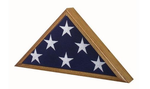 Custom Made High Quality - Flag Display Case American Made! Oak Finish