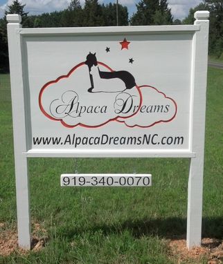 Custom Made Alpaca Dreams Farm Sign