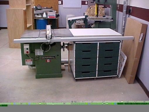 Custom Made Table Saw Side Storage Cabinet