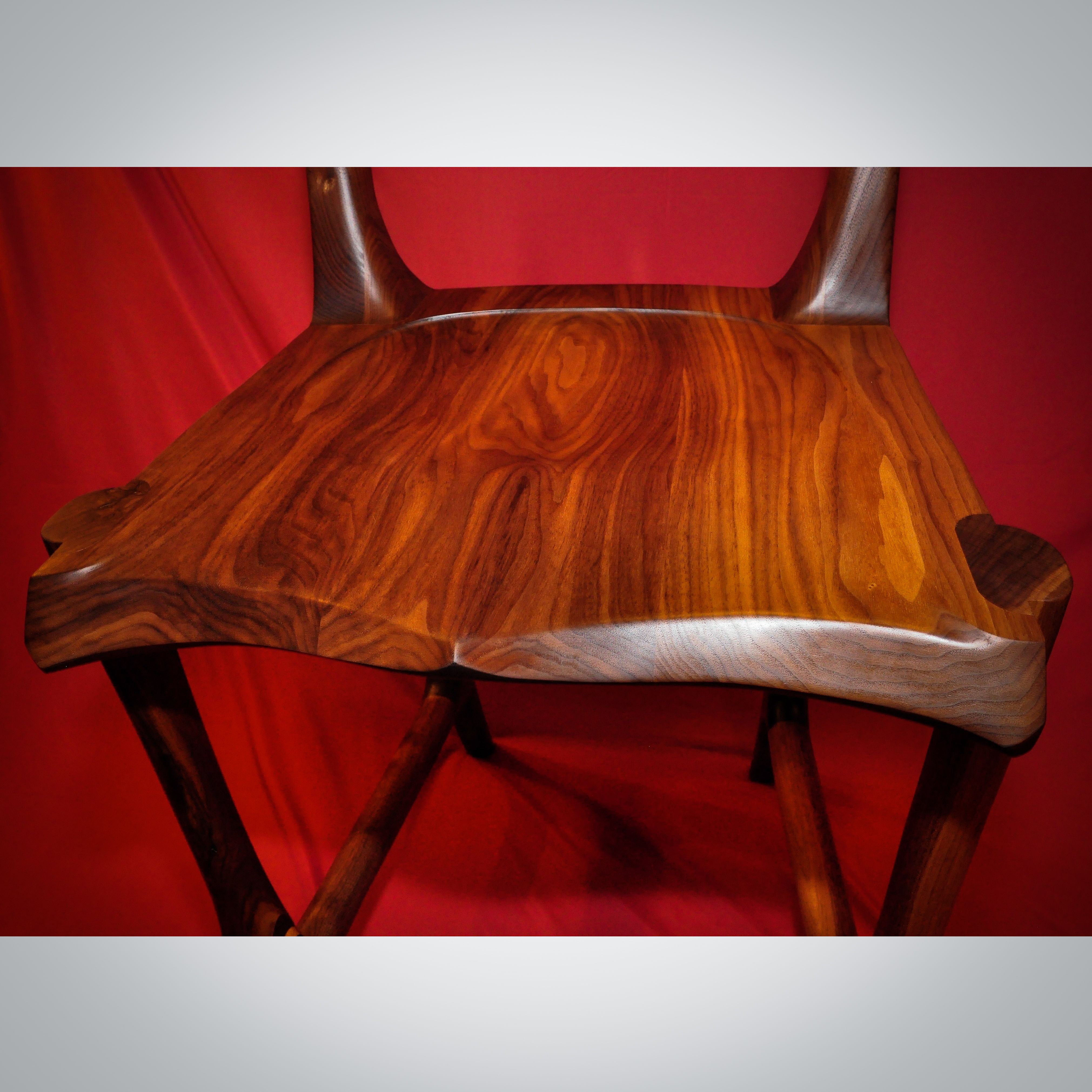 Buy Custom Made Maloof Armless Barstool, made to order from Jos