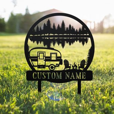 Custom Made Custom Camping Metal Sign