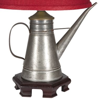 Custom Made Vintage Silver Metal Spout Pitcher Lamp