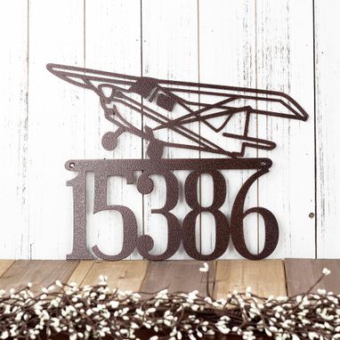 Custom Made Metal House Numbers Sign, Aviation Decor, Pilot Gifts