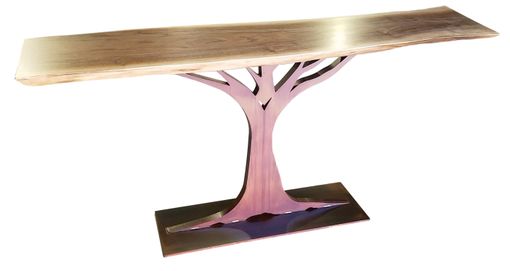 Custom Made Metal Console Table Base (Oak Tree)
