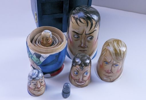 Custom Made Doctor Who Nesting Doll Set With T.A.R.D.I.S. Box