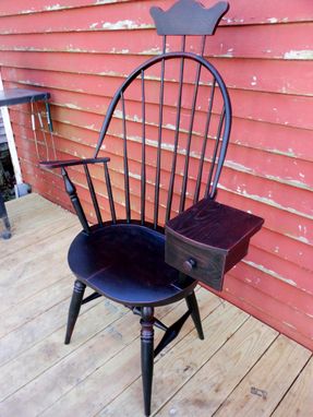 Custom Made Bow-Back Windsor Chair With Drawer 1770-1790