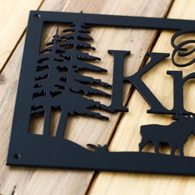 Custom Made Deer Metal Signs Personalized, Last Name Sign For Wall, Signs Custom Outdoor, Doe