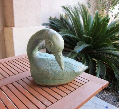 Custom Made Sculpted Ceramic Swans