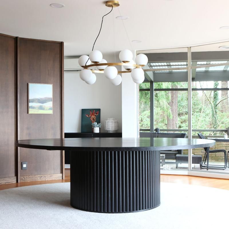 Buy Hand Made Fluted Dining Table, made to order from UrbanRustic