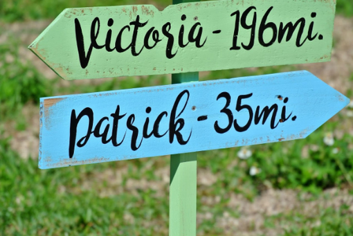 Custom Made Family Name Sign Gift For Mom, Directional Arrow Wood Signs