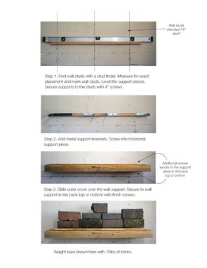 Custom Made Reclaimed Lumber Floating Shelves