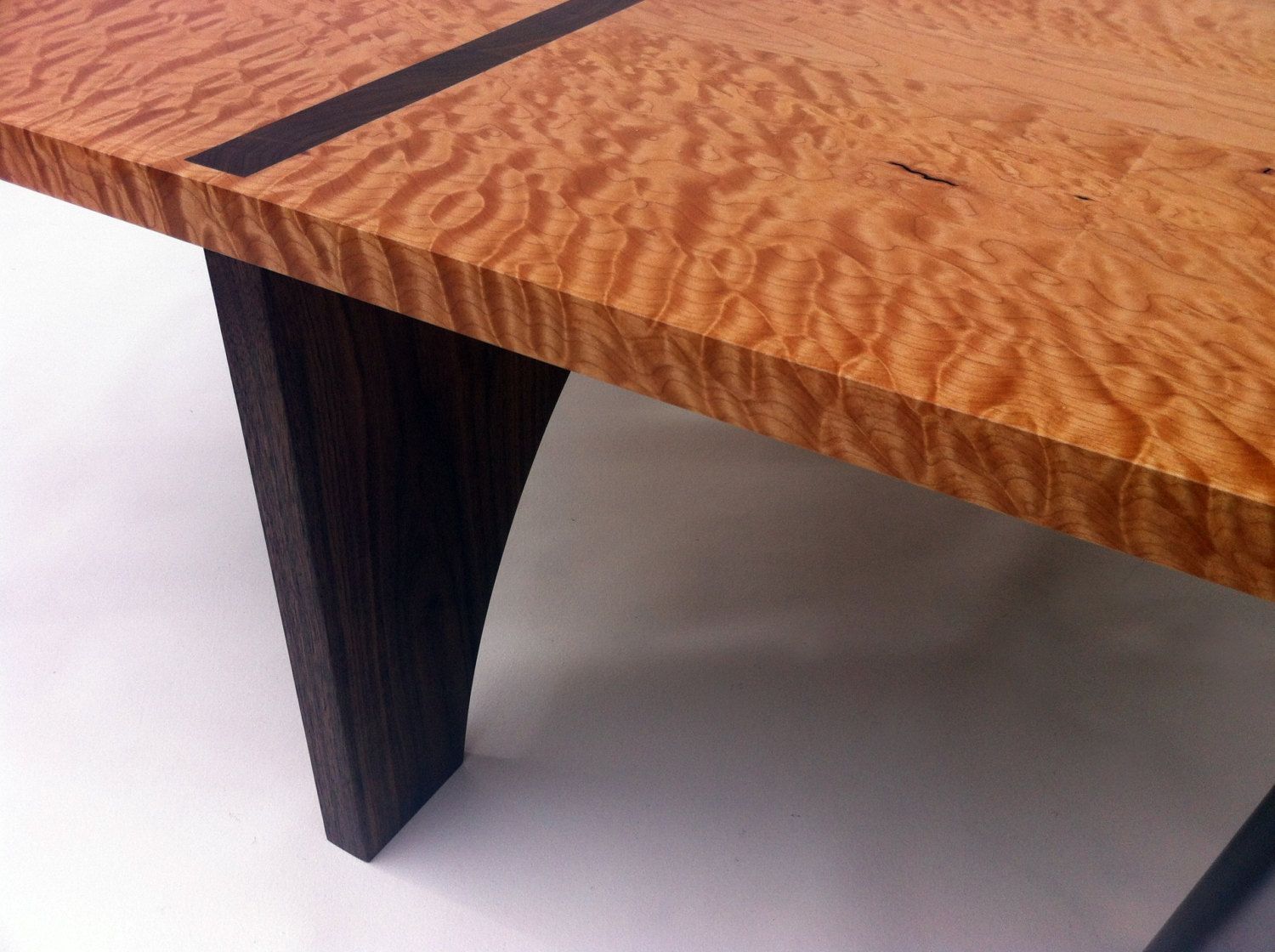 Buy a Hand Crafted Contemporary Quilted Maple Coffee Table, made to