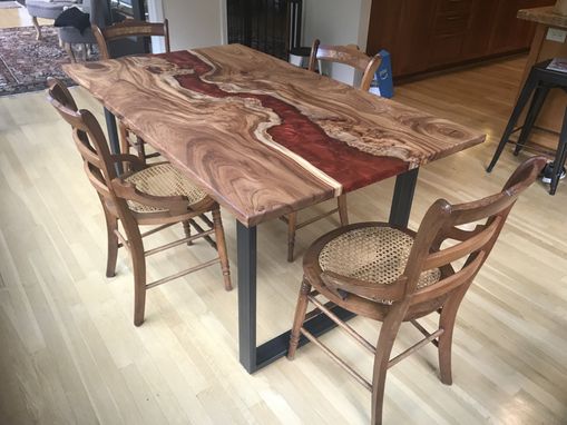 Custom Made Amazing Elm Table W/ Resin River