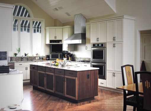 Custom Made Custom Kitchen Cabinets And Island In Mahogany