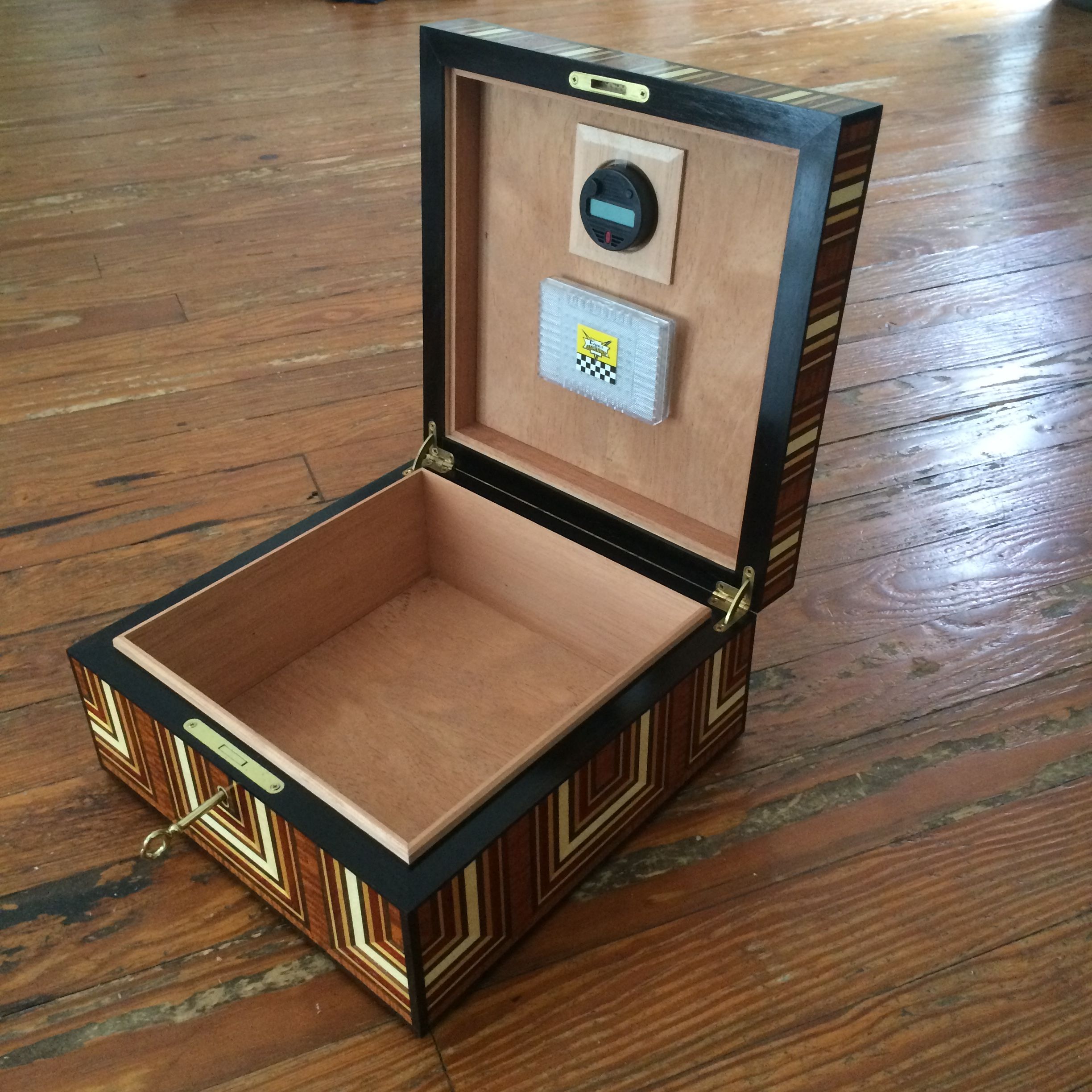 Buy Hand Crafted Custom Veneered Humidor, made to order from All for
