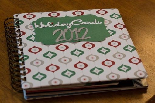 Custom Made Handmade Wire-Bound Holiday Card Keepsake Album