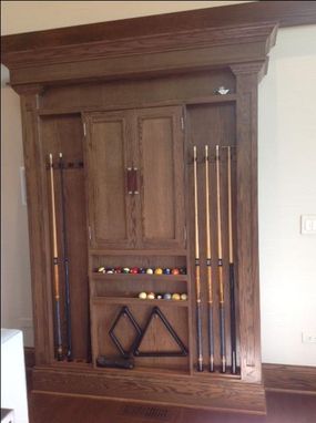 Custom Made Pool Room Display Case And Game Center