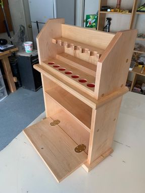 Custom Made Pipes And Tobacco Storage Cabinet-Maple