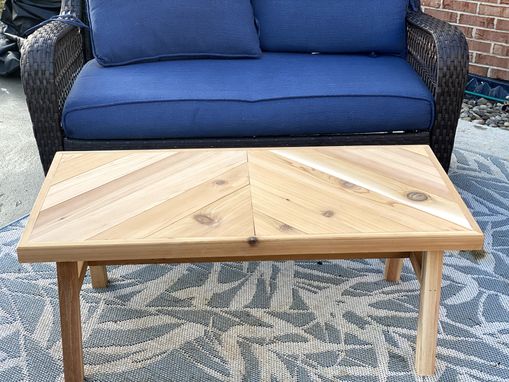 Custom Made Cedar Coffee Table And Two End Tables(Cedar Tables Only)