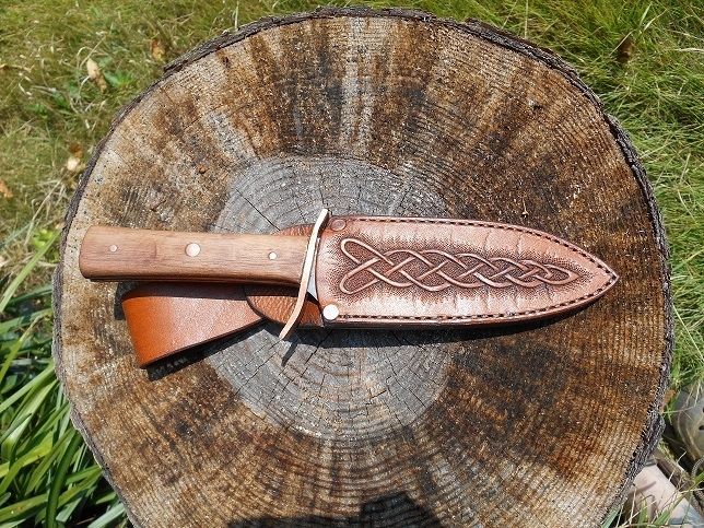 Hand Crafted Celtic Knotwork Knife Sheath by Alamo Custom Leather