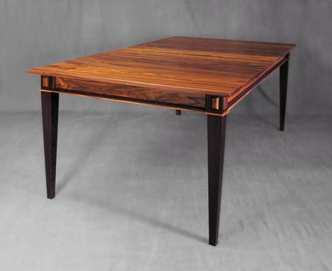 Custom Made Center Leaf Dining Table In Rosewood