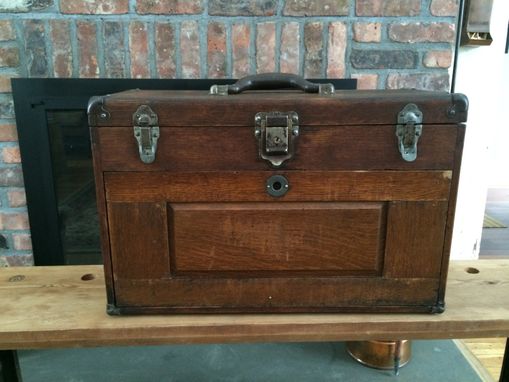 Custom Made Vintage Industrial Machinist Tool Box / Jewelry Box