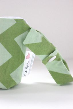 Custom Made Mini Gusseted Messy Bags (Snack Bags) - Green Chevrons