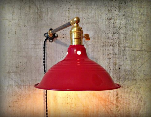 Custom Made Adjustable Articulating Wall Mount Loft Light - Rustic Metal Sconce - Aluminium And Brass