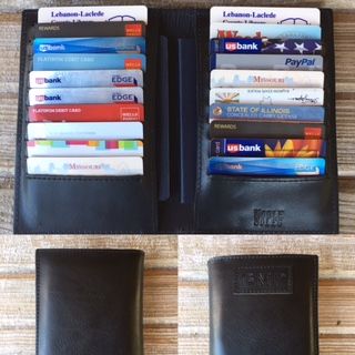 Custom Made Black Or Brown Men's Women's Leather Passport Travelers Wallet