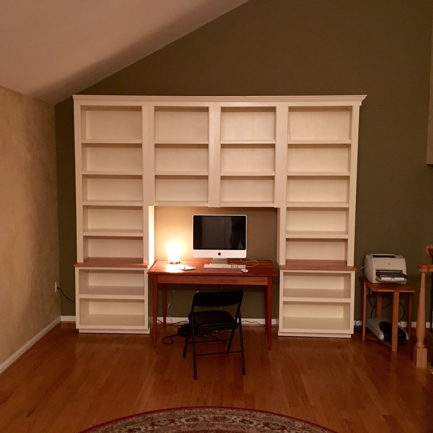 Custom Made Painted Birch Bookcases by The Plane Edge, LLC
