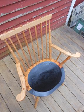 Custom Made Modern Windsor Bamboo Style Arm Chair
