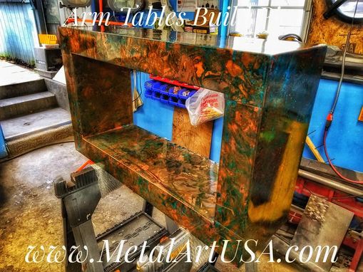Custom Made Copper Tables With Beautiful Patina