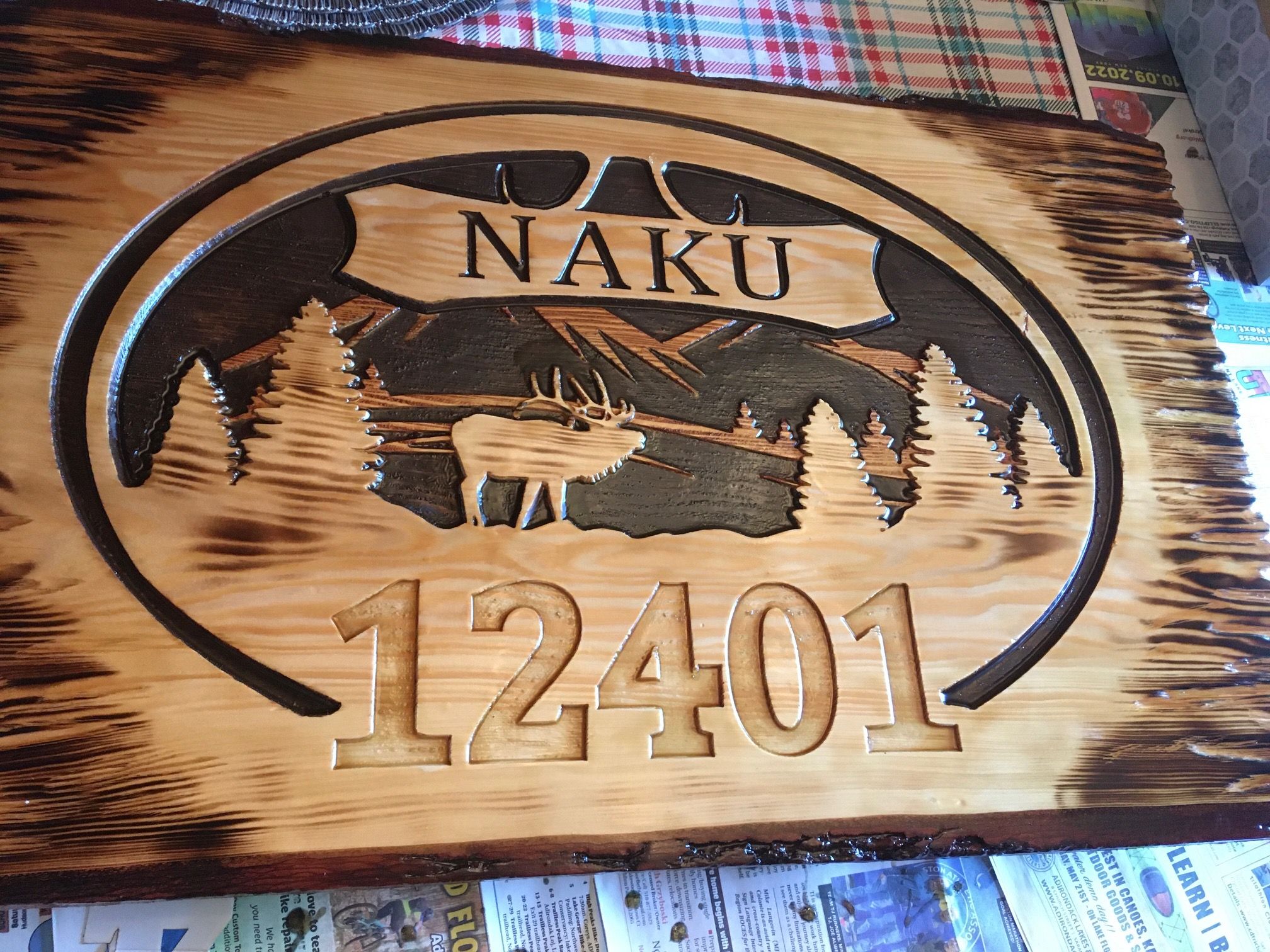 Handmade Personalized Wood Carved Signs Exterior Or Interior By