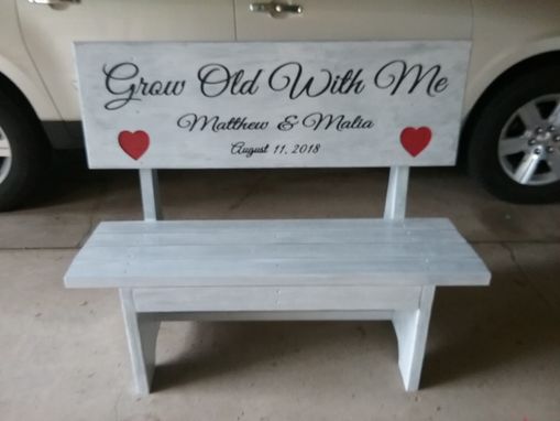 Custom Made Personalized Bench Wedding Bench Outdoor Bench Bench With A Back Engraved Bench