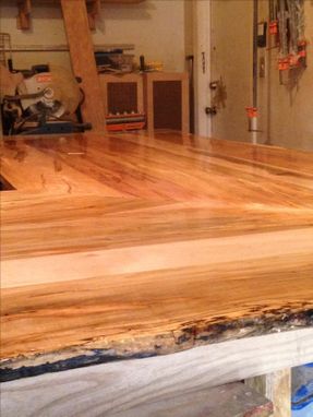 Custom Made Solid Ambrosia (Wormy) Maple Bar / Counter Top